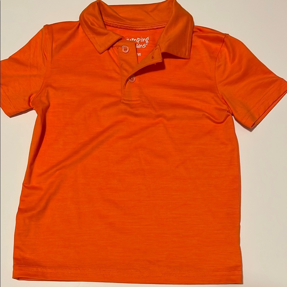 Jumping Beans Orange Performance Polo Shirt Toddler Boy Size 4T